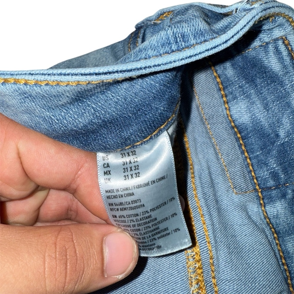 American Eagle Men’s Light Blue Denim Jeans 31x32 - Picture 2 of 4